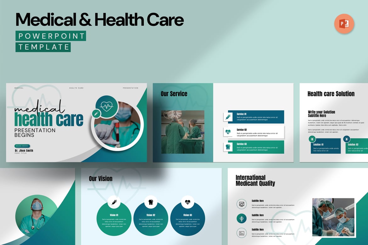 Template PowerPoint Kesehatan dan Medis yang Profesional