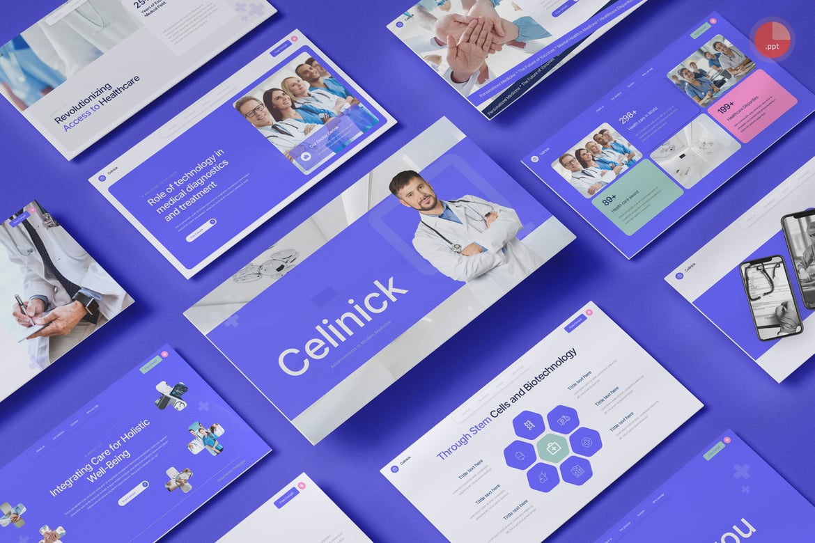 Template PowerPoint Medis dan Kesehatan yang Menarik