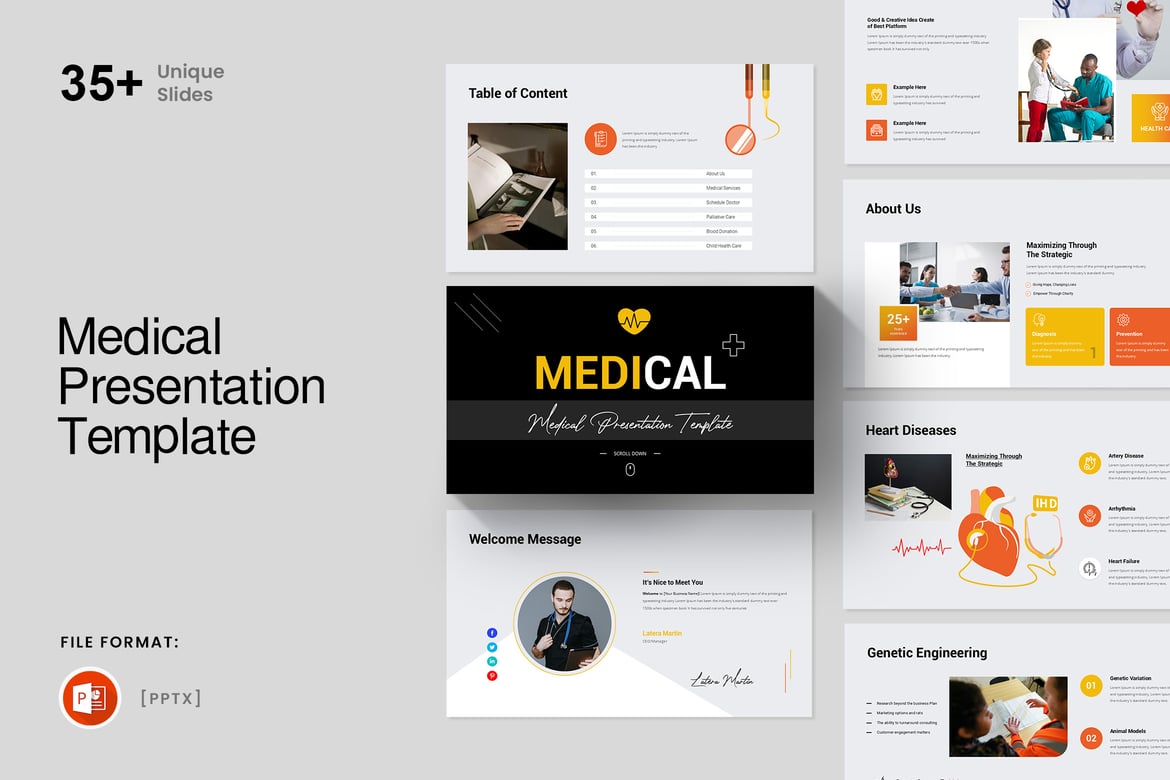 Template PowerPoint Medis & Kesehatan yang Profesional dan Menarik