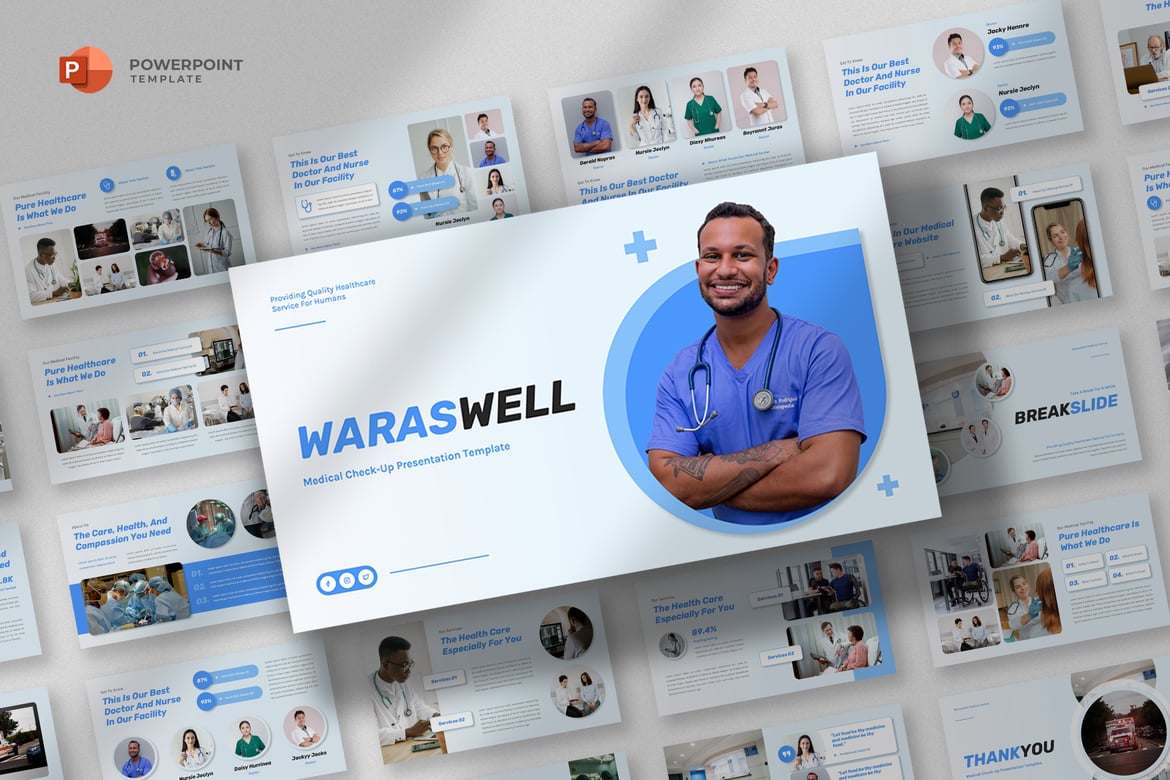Template Powerpoint Medis & Kesehatan yang Menarik dan Profesional