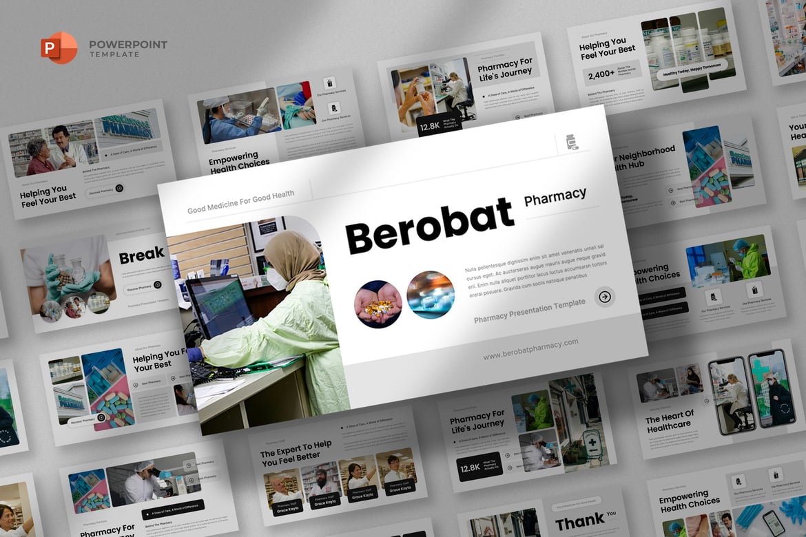 Template Powerpoint Medis dan Farmasi Profesional