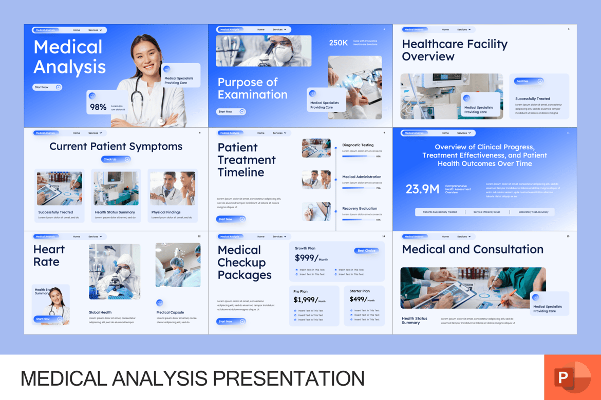 Template Presentasi Analisis Medis yang Profesional dan Menarik