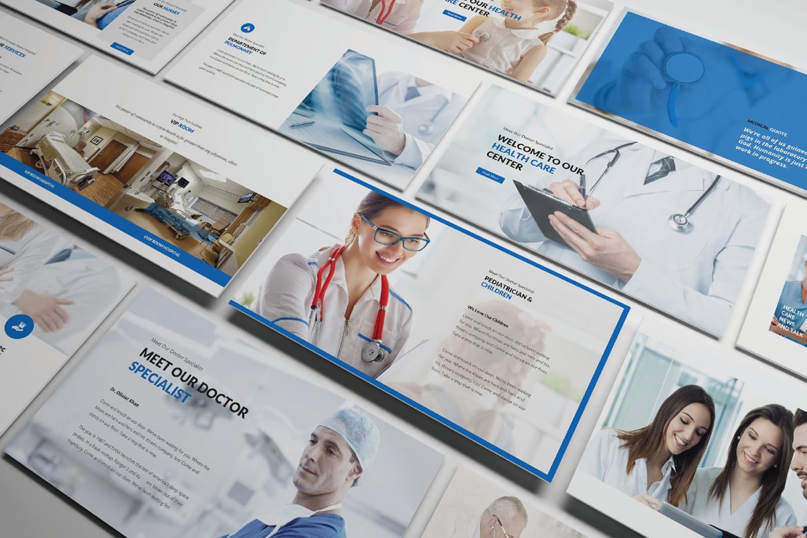Template Powerpoint Kesehatan dan Medis yang Modern