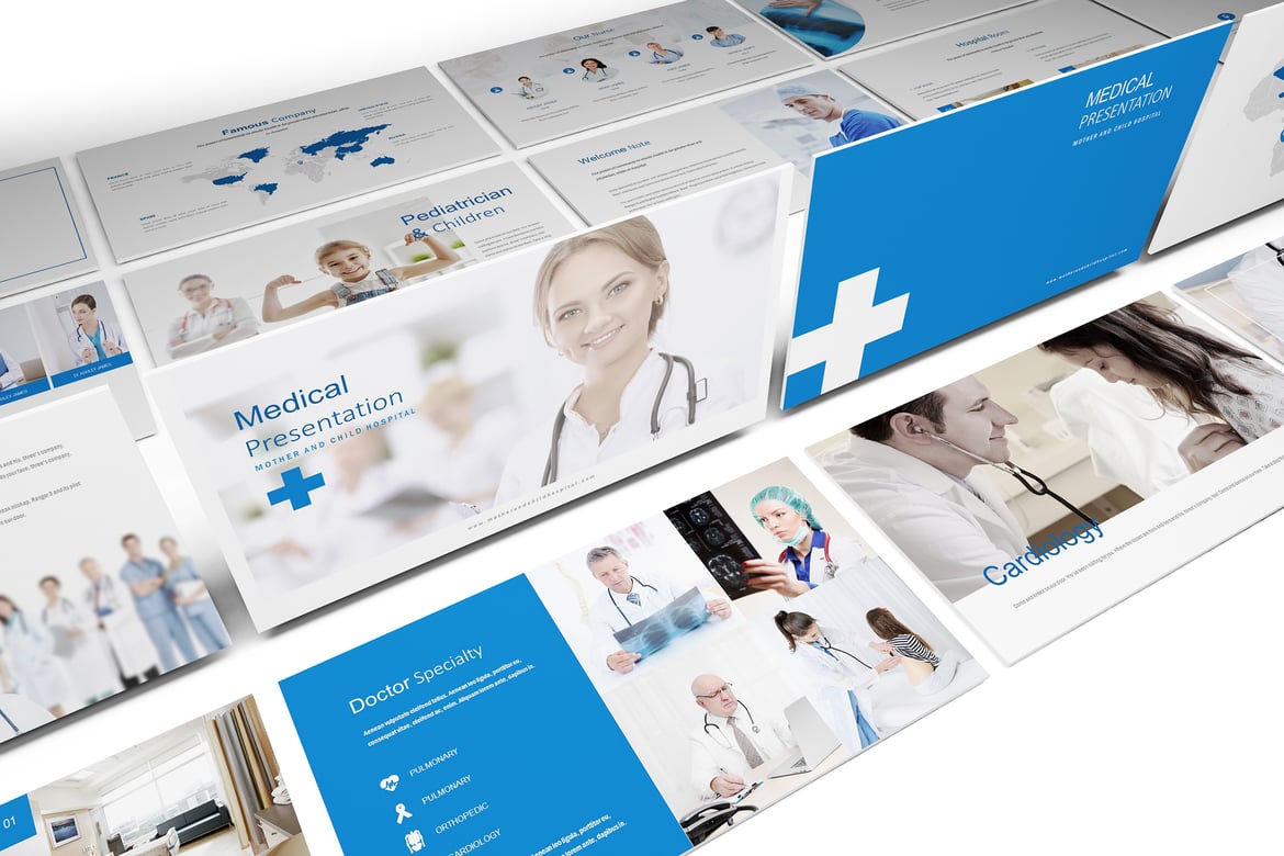 Template Powerpoint Medis dan Rumah Sakit yang Modern dan Menarik
