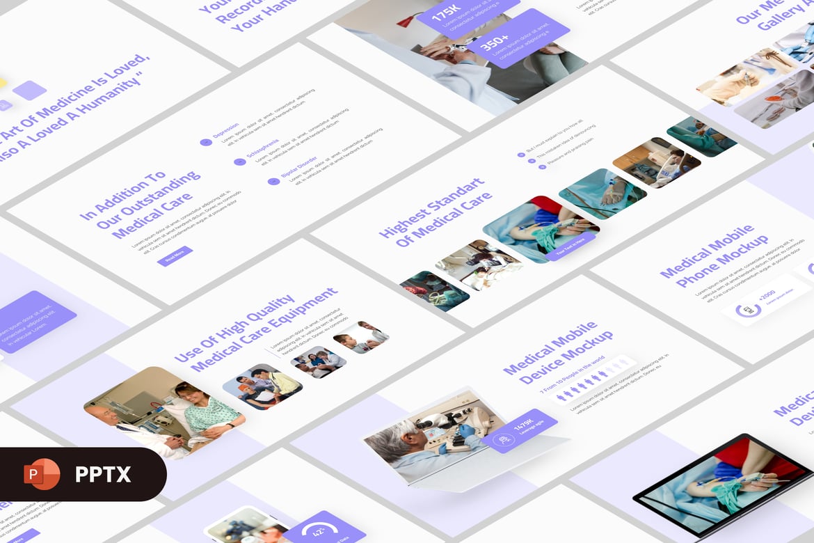 Template PowerPoint Perawatan Medis yang Modern dan Menarik
