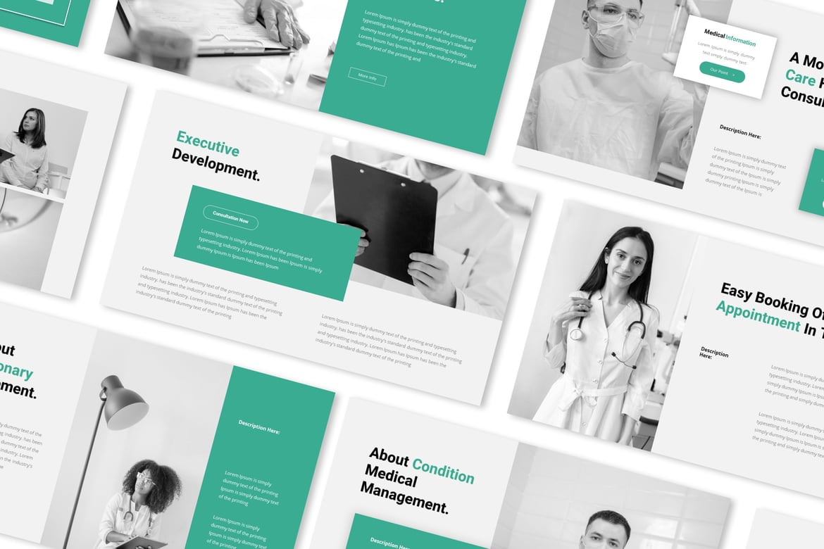 Template Presentasi Powerpoint Pemeriksaan Medis yang Menarik