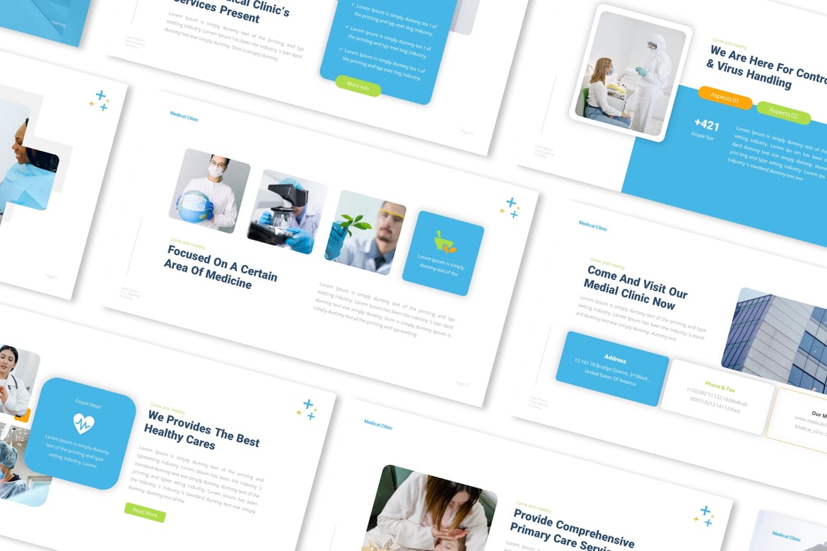 Template Powerpoint Presentasi Klinik Medis yang Menarik dan Profesional