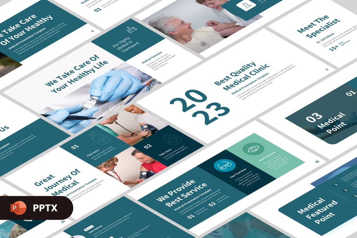 Template PowerPoint Klinik Medis Modern