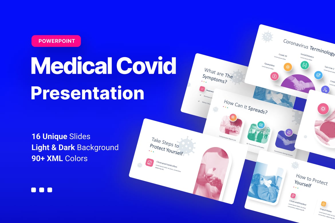 Template PowerPoint Medis Covid yang Menarik dan Profesional