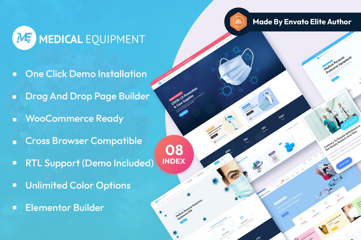 Tema WordPress eCommerce untuk Peralatan Medis yang Modern dan Responsif