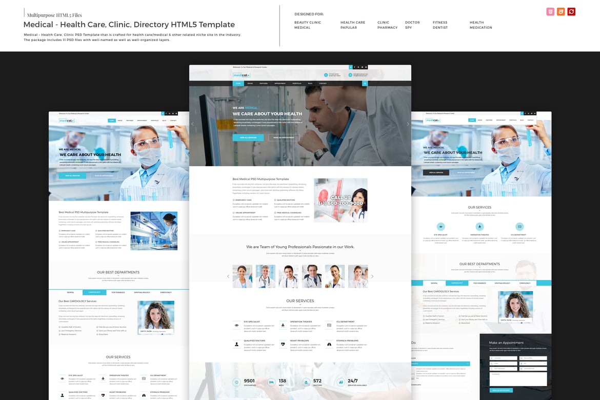 Template Website HTML5 untuk Klinik dan Layanan Kesehatan