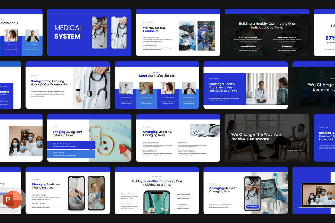Template Presentasi Kesehatan Medis yang Profesional dan Modern