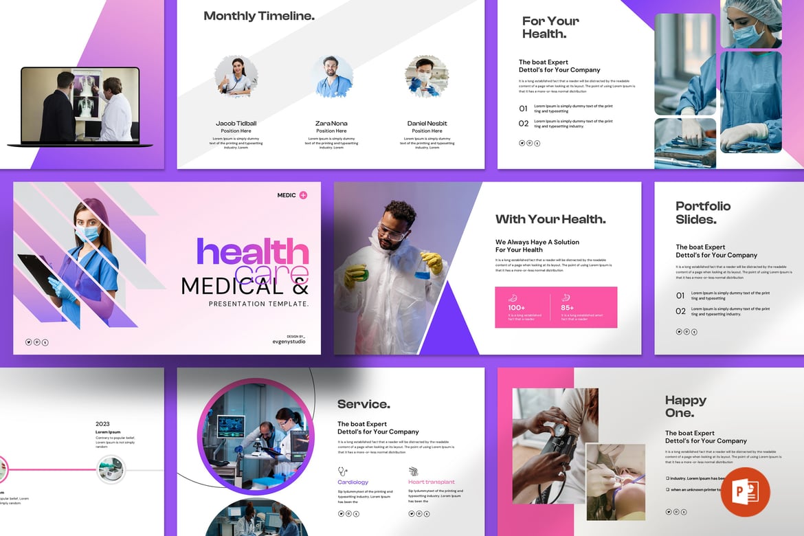 Template PowerPoint Kesehatan Medis yang Profesional dan Menarik