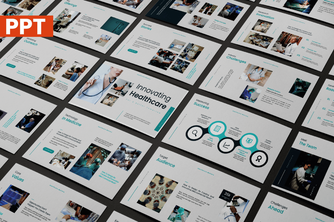 Template PowerPoint Kesehatan Modern dan Efektif