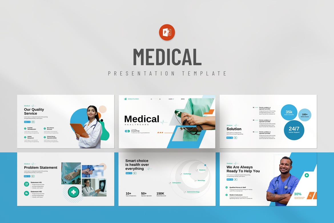Template Presentasi PowerPoint Kesehatan yang Profesional dan Menarik