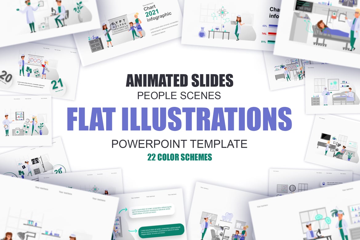 Template Powerpoint Ilustrasi Medis yang Menarik