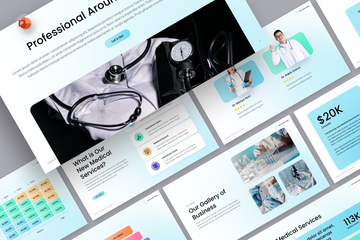 Template PowerPoint Inovasi Medis yang Menarik