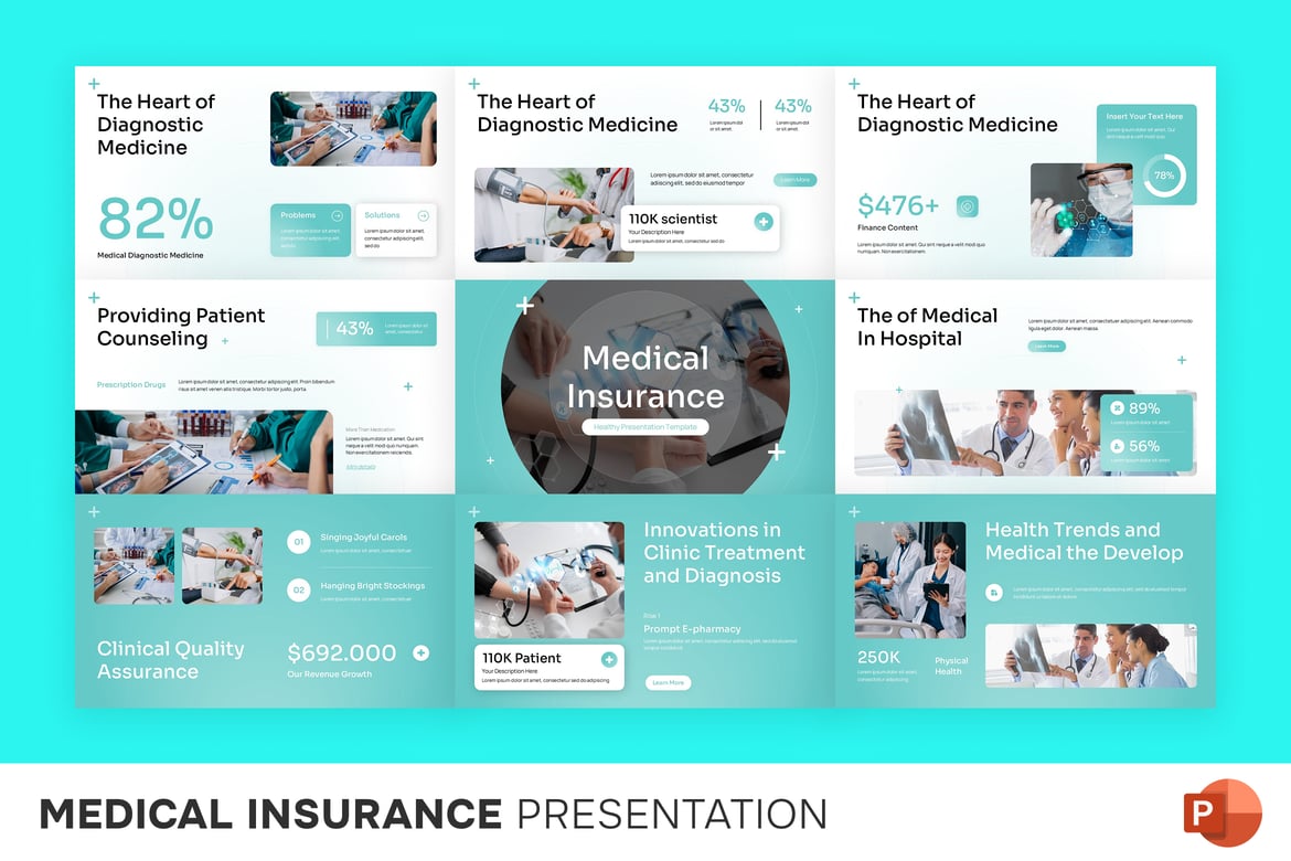 Template Presentasi Asuransi Medis yang Menarik dan Informatif
