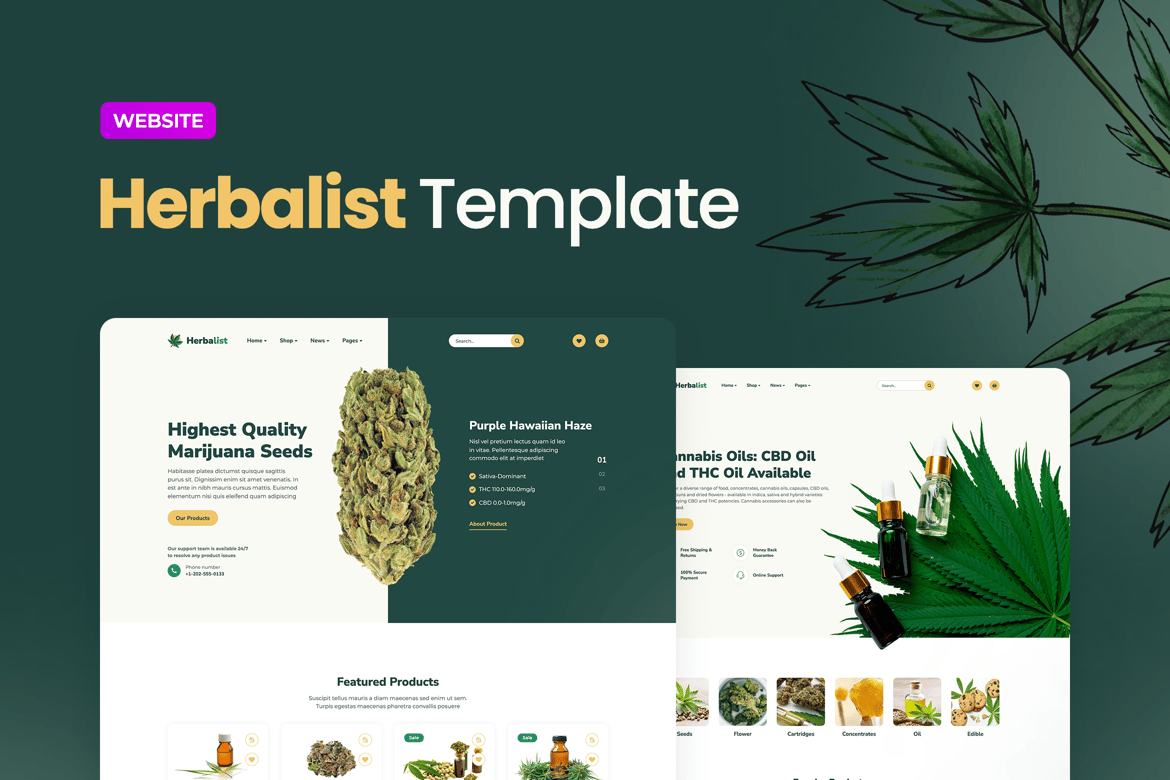 Template Website Toko Obat Herbal Modern dan Responsif