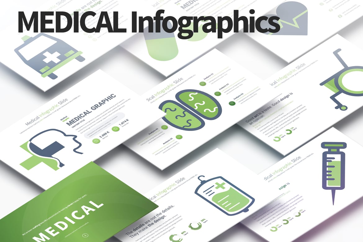Template PowerPoint Infografis Medis yang Menarik dan Profesional