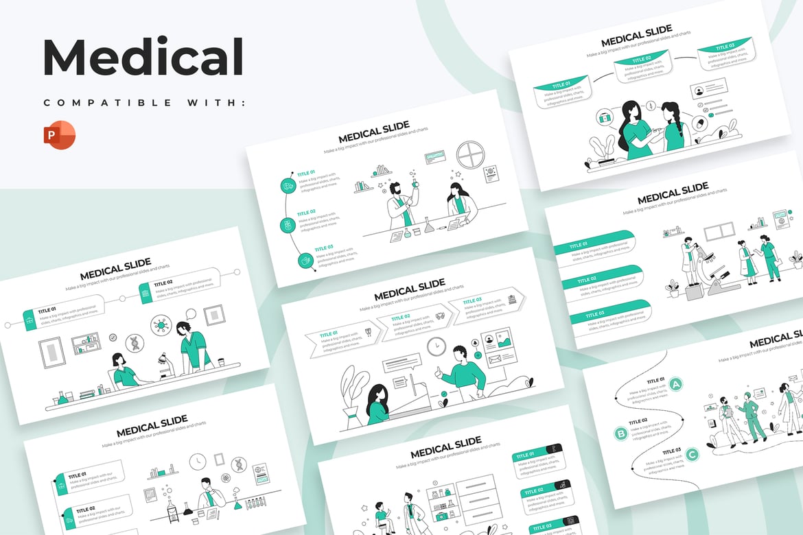 Template Infografis Medis untuk Presentasi PowerPoint yang Menarik