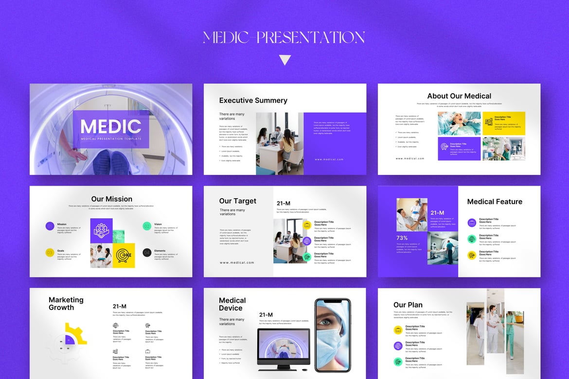 Template Presentasi PowerPoint Medis yang Profesional dan Modern