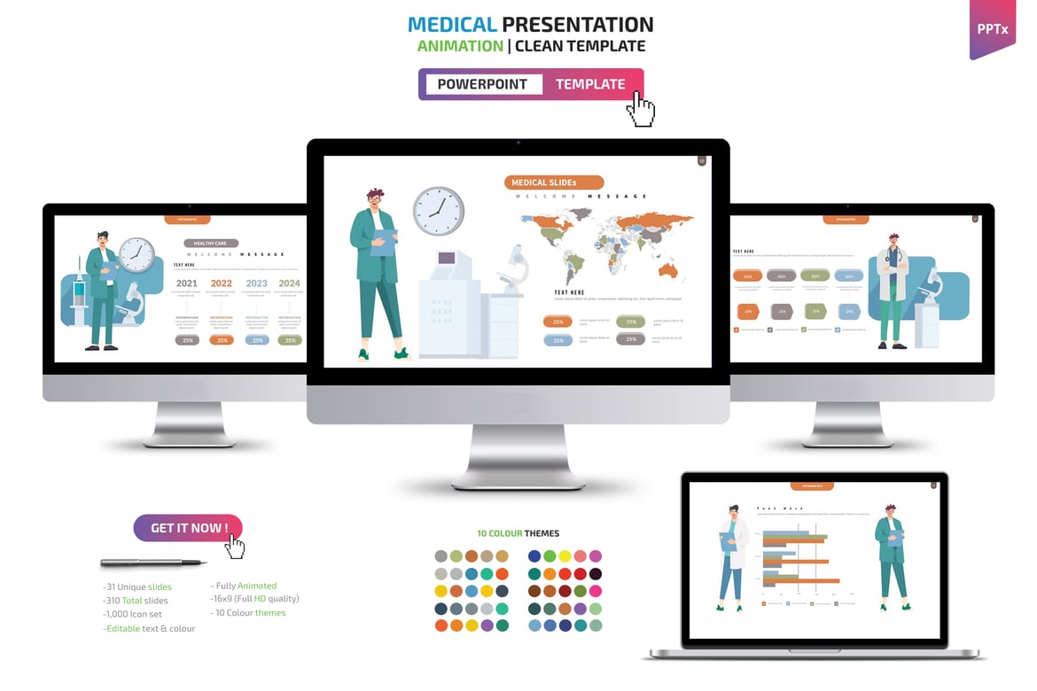Template Presentasi PowerPoint Medis yang Menarik dan Profesional