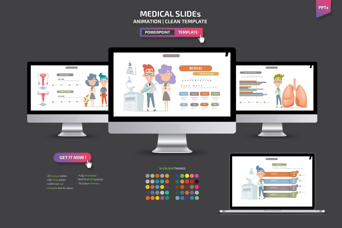 Template Powerpoint Presentasi Medis yang Menarik dan Profesional