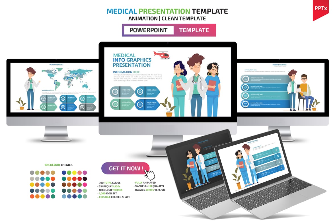 Template Presentasi PowerPoint untuk Kesehatan yang Menarik