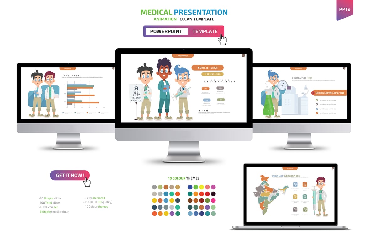Template Powerpoint Presentasi Medis yang Profesional dan Menarik