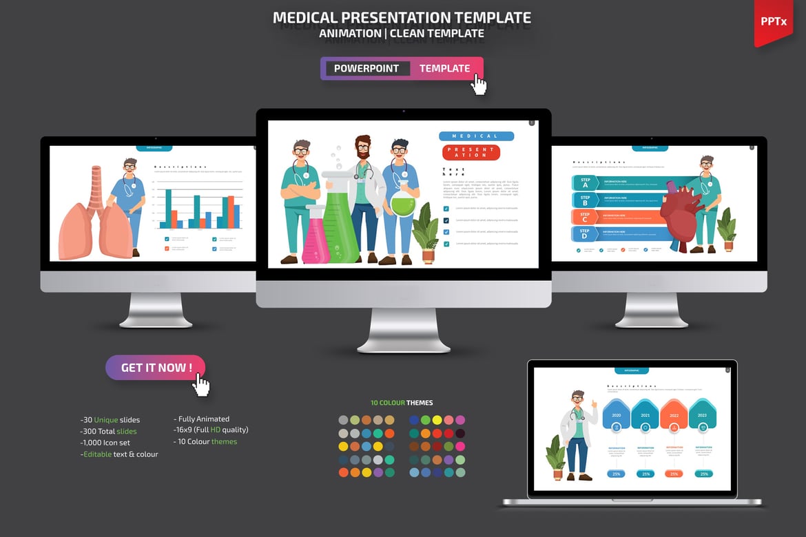 Template Powerpoint Medis Profesional untuk Presentasi yang Menarik