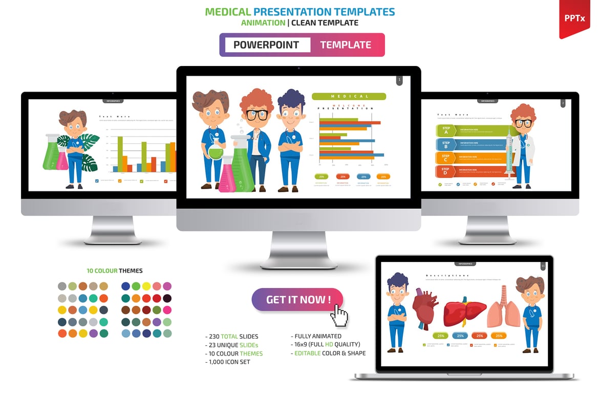 Template Powerpoint Presentasi Medis yang Profesional dan Menarik