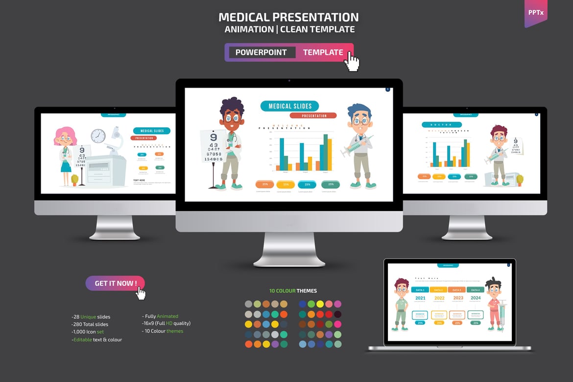 Template Powerpoint Presentasi Medis yang Menarik dan Profesional