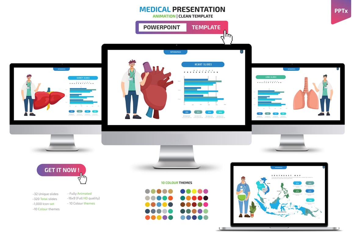 Template Powerpoint Presentasi Medis yang Menarik dan Profesional
