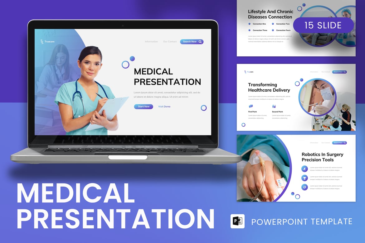 Template PowerPoint Medis Profesional untuk Presentasi Anda