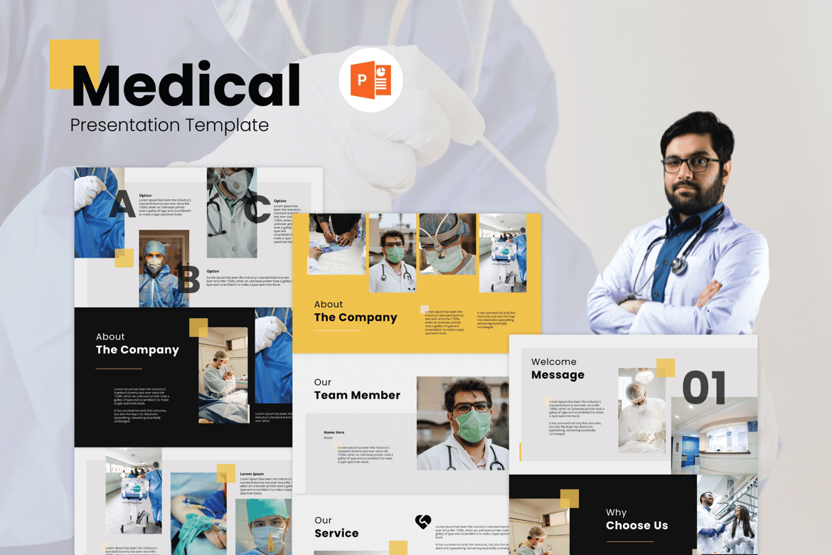 Template Presentasi Medis Profesional untuk Powerpoint