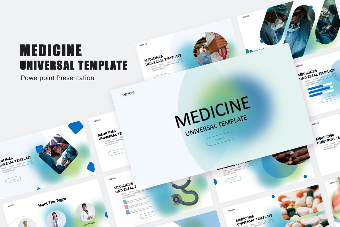 Template PowerPoint Medis yang Modern dan Multifungsi