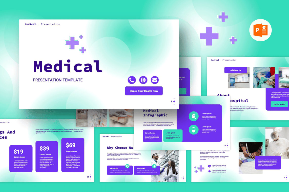Template Powerpoint Medis Profesional untuk Presentasi Kesehatan