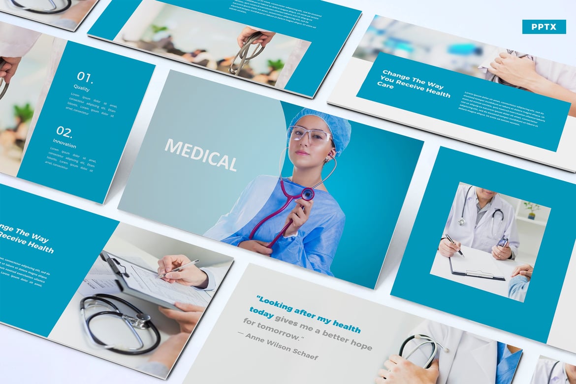 Template Presentasi Medis Profesional dan Modern