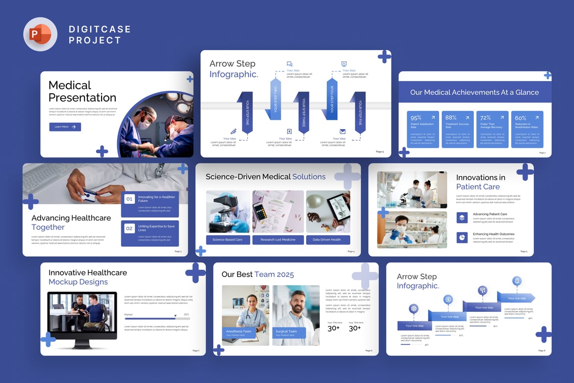 Template PowerPoint Medis Profesional untuk Presentasi Kesehatan