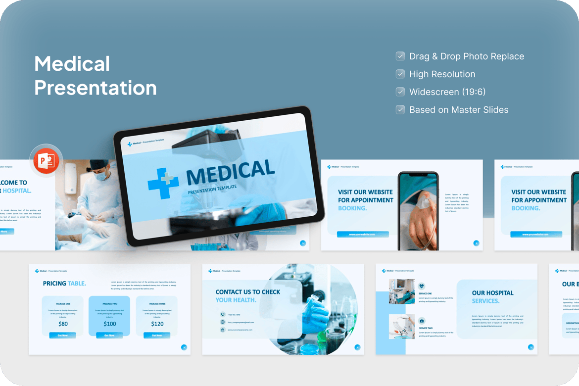 Template Presentasi Medis Profesional untuk PowerPoint