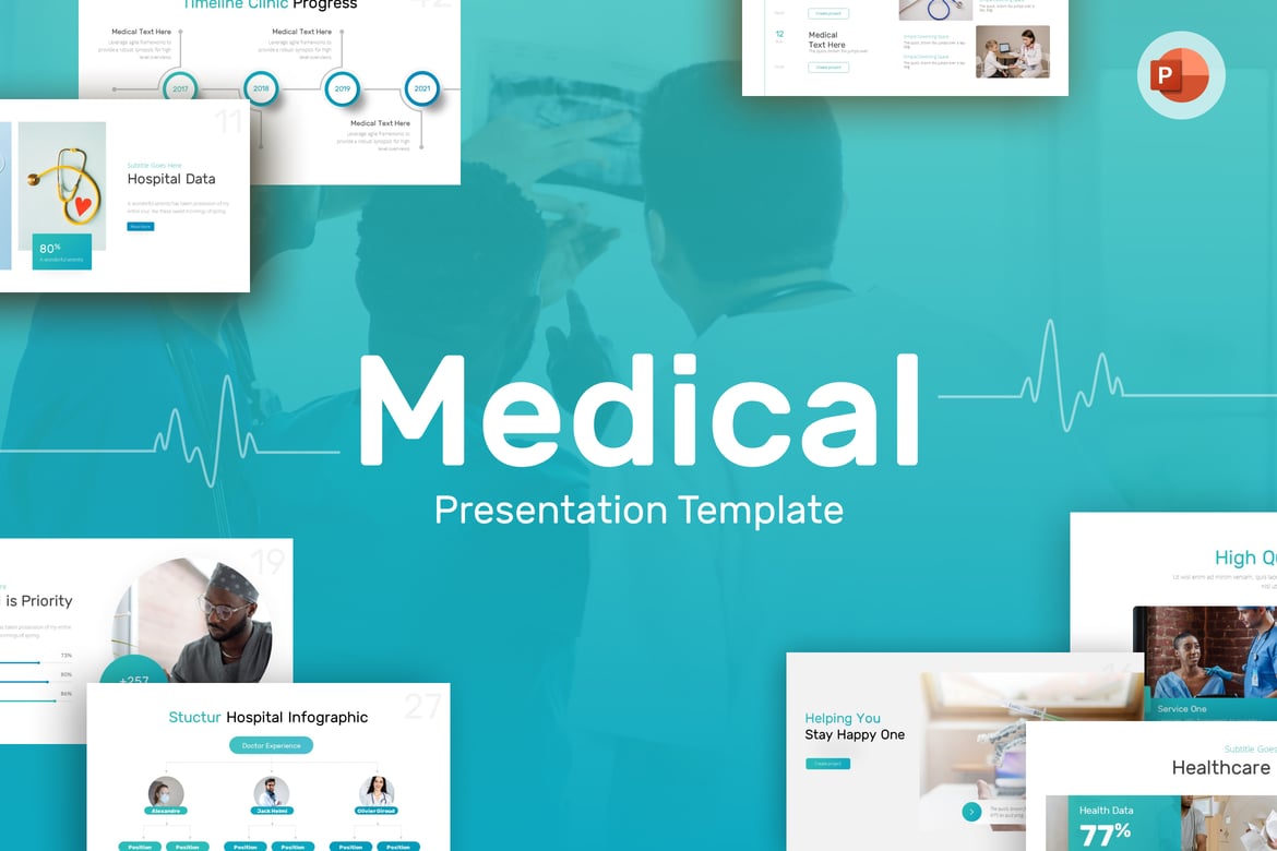 Template PowerPoint Profesional untuk Medis yang Menarik