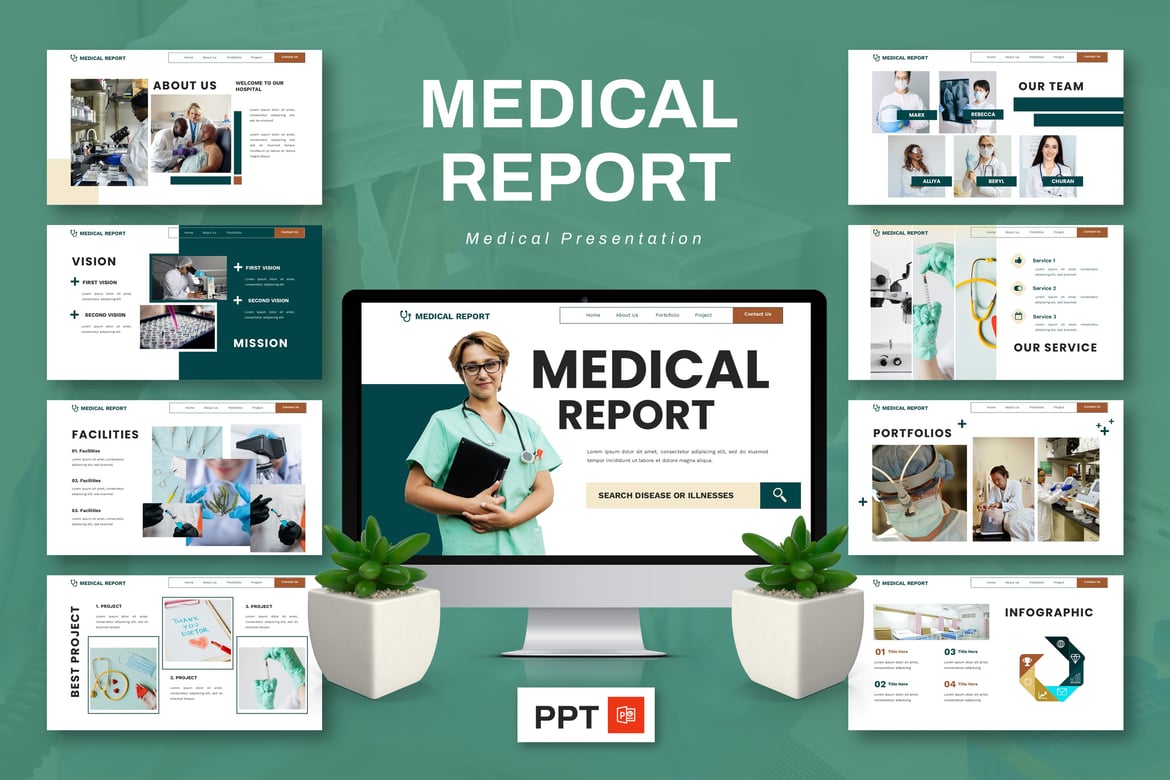 Template Presentasi Medis - PowerPoint Profesional