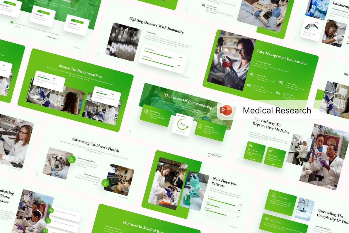 Template PowerPoint Riset Medis yang Menarik dan Profesional
