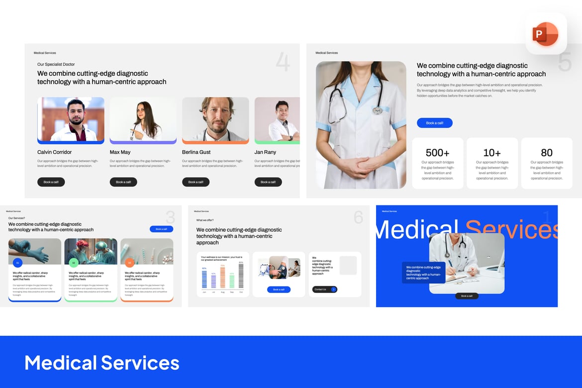 Template Presentasi Layanan Medis yang Modern dan Profesional
