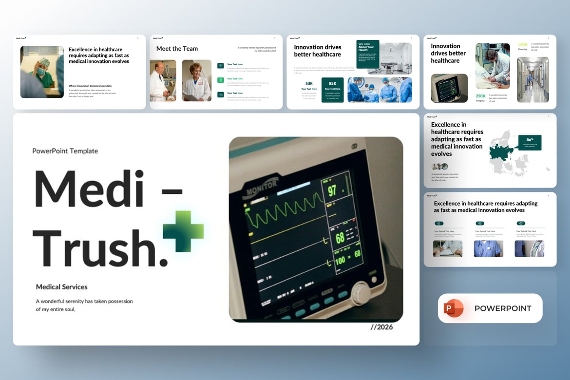 Template PowerPoint Layanan Kesehatan Modern