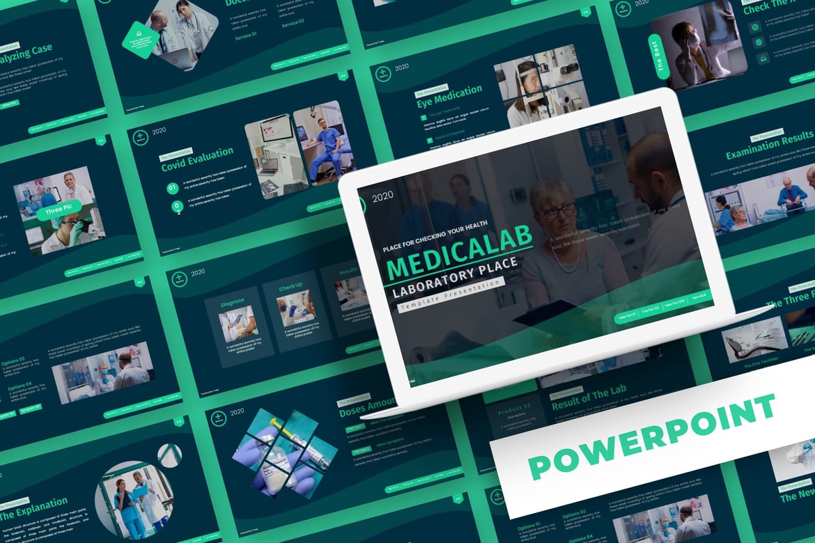 Template PowerPoint Medicalab - Solusi Presentasi Profesional