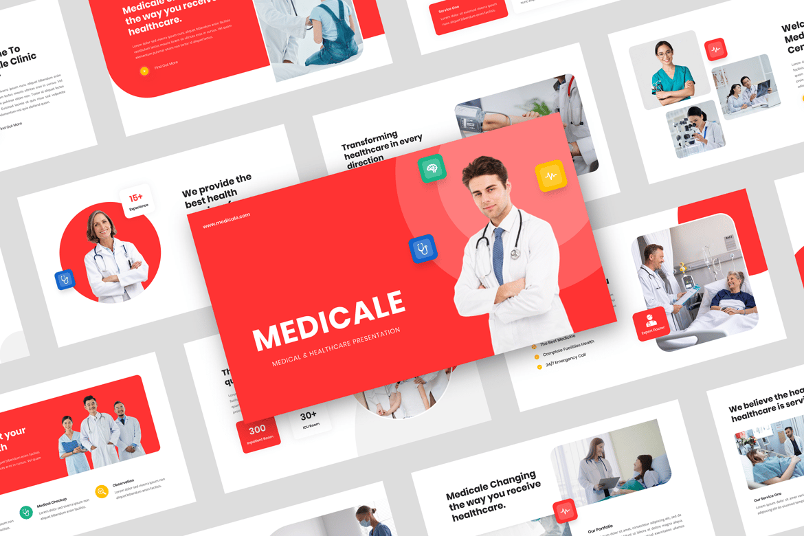 Template Presentasi Medis - Medicale untuk Kesehatan dan Bisnis