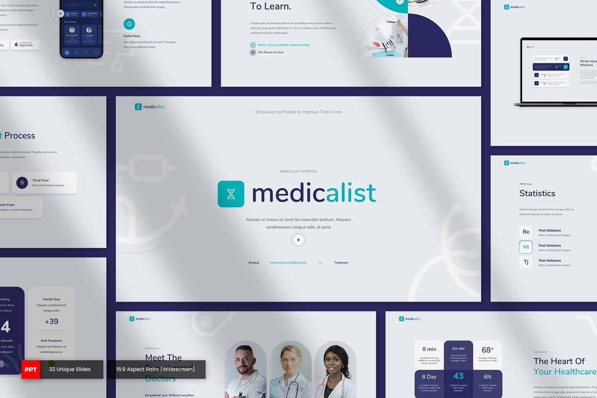 Medicalist - Template PowerPoint Medis yang Kreatif dan Profesional