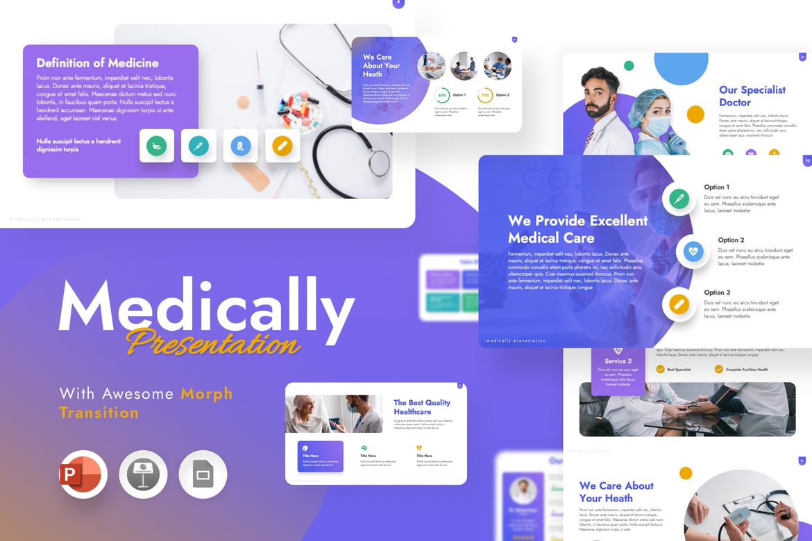 Template PowerPoint Medis yang Elegan dan Kreatif